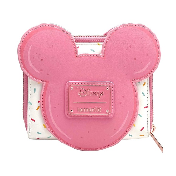 NWT Loungefly x LASR Exclusive Disney Minnie Macaron Pink Zip Wallet - Picture 3 of 4